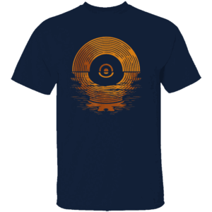 VINYL LP RECORDS SUNSET VINYL SHIRT Retro Music Lover Tee Vintage Record Player Aesthetic N