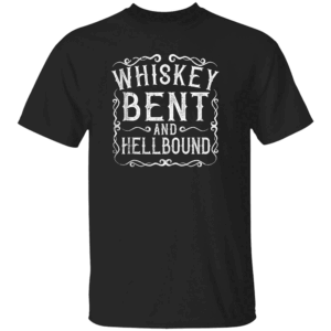 WHISKEY BENT AND HELLBOUND SHIRT Vintage Country Music T Shirt Biker Bourbon Western Tee B