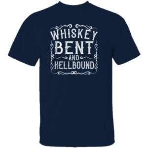 WHISKEY BENT AND HELLBOUND SHIRT Vintage Country Music T Shirt Biker Bourbon Western Tee N