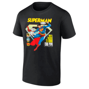 YOU'LL BELIEVE A MAN CAN FLY! KRYPTO POSTER T SHIRT Superman (2025) Movie Tee Flying Superman and Krypto Dog Poster Shirt DC Comics Hero & Pet Duo B