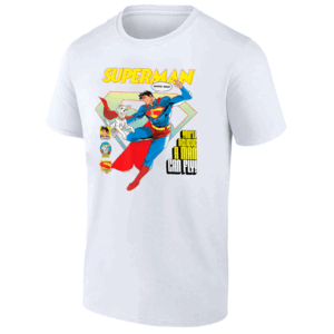 YOU'LL BELIEVE A MAN CAN FLY! KRYPTO POSTER T SHIRT Superman (2025) Movie Tee Flying Superman and Krypto Dog Poster Shirt DC Comics Hero & Pet Duo W