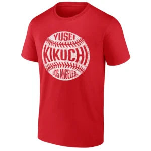 YUSEI KIKUCHI BASEBALL SHIRT Los Angeles Angels Fan Tee Distressed Vintage Ball Graphic