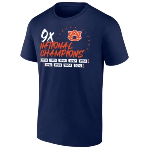 9X NATIONAL CHAMPIONS SHIRT Auburn Football Tee – Auburn Tigers College Football Apparel