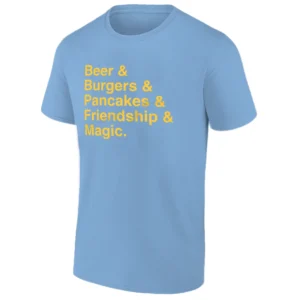 BEER & BURGERS & PANCAKES & FRIENDSHIP & MAGIC. SHIRT Milwaukee Brewers Team Spirit Tee – Milwaukee Magic Baseball Fan Apparel