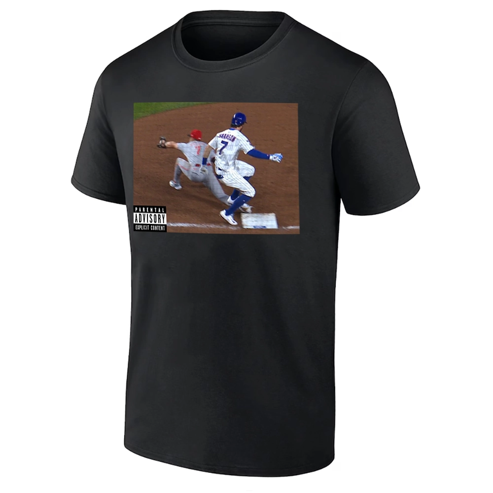 DANSBY SWANSON MISSED FIRST BASE SHIRT Chicago Cubs Funny Baseball T-Shirt B DANSBY SWANSON MISSED FIRST BASE SHIRT Chicago Cubs Funny Baseball T Shirt B