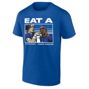 EAT A SHIRT Jameis Winston & Jaxson Dart New York Giants Celebration Tee – NFL QB Duo RB