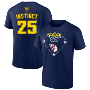 INSTINCT #25 T SHIRT JERSEY Pokémon GO Night Cleveland Guardians Shirt – 2025 MLB Special Event Crossover Te