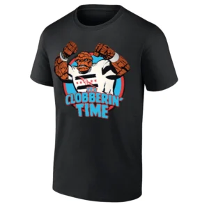 IT’S CLOBBERIN’ TIME SHIRT Ben Grimm The Thing x CM Punk Tee – Marvel Fantastic Four x WWE Wrestling Crossover