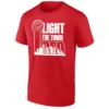 LIGHT THE TOWN RED SHIRT – SMU Mustangs Dallas Skyline Tee – Pony Up Spirit Apparel