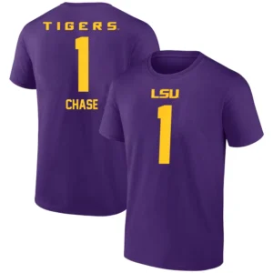 LSU #1 T SHIRT JERSEY Ja'Marr Chase – LSU Tigers Football Legend Tee