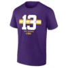 LSU #13 NAME & NUMBER STRIPE SHIRT Garrett Nussmeier LSU Tigers Football Tee