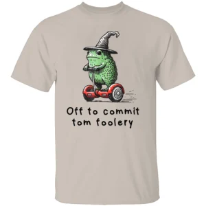 Off to Commit Tom Foolery Shirt Whimsical Frog Wizard Meme Tee S