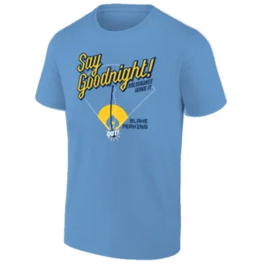 SAY GOODNIGHT SHIRT Blake Perkins Milwaukee Brewers Victory Celebration Tee