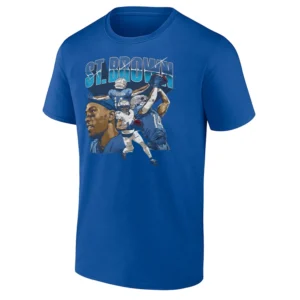 ST. BROWN DETROIT COLLAGE SHIRT Amon Ra St. Brown Detroit Lions Tee – NFL Football Fan Apparel RB
