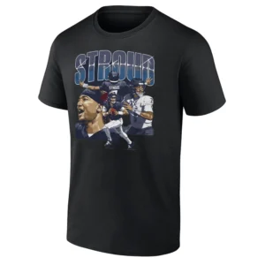 STROUD HOUSTON COLLAGE SHIRT C.J. Stroud Houston Texans Tee – NFL Football Fan Apparel B