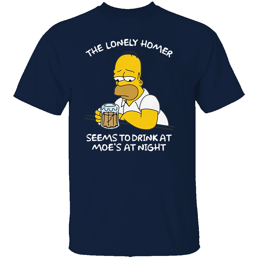 THE LONELY HOMER SHIRT Simpsons Moe’s Tavern Tee – Funny Beer Drinking Cartoon Parody N THE LONELY HOMER SHIRT Simpsons Moe’s Tavern Tee – Funny Beer Drinking Cartoon Parody N