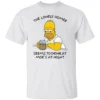 THE LONELY HOMER SHIRT Simpsons Moe’s Tavern Tee – Funny Beer Drinking Cartoon Parody W