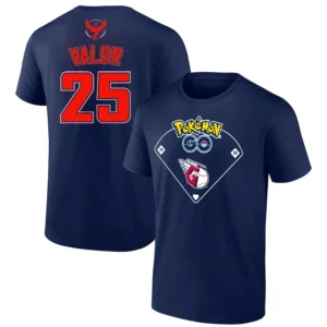 VALOR #25 T SHIRT JERSEY Pokémon GO Night Cleveland Guardians Shirt – 2025 MLB Special Event Crossover Tee