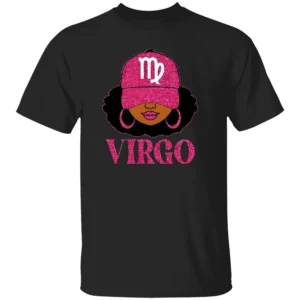 VIRGO GIRL SHIRT Black Queen Zodiac Tee – Astrology Birthday Gift B