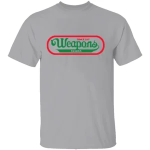 WEAPONS FAMOUS HOT DOGS PARODY SHIRT – Weapons (2025) Movie Tribute Tee – Horror Film Parody Graphic Tee G