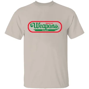 WEAPONS FAMOUS HOT DOGS PARODY SHIRT – Weapons (2025) Movie Tribute Tee – Horror Film Parody Graphic Tee S