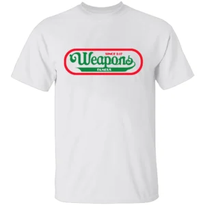 WEAPONS FAMOUS HOT DOGS PARODY SHIRT – Weapons (2025) Movie Tribute Tee – Horror Film Parody Graphic Tee W
