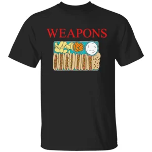 WEAPONS SHIRT Funny Hot Dog, Snacks & Cookies Graphic Tee B