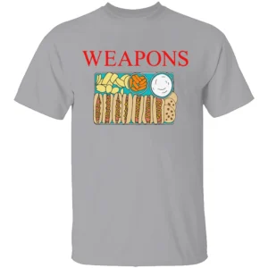 WEAPONS SHIRT Funny Hot Dog, Snacks & Cookies Graphic Tee G