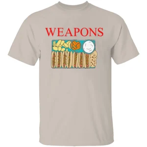 WEAPONS SHIRT Funny Hot Dog, Snacks & Cookies Graphic Tee S