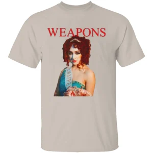 WEAPONS SINGER SHIRT Chappell Roan in The Rise and Fall of a Midwest Princess – Concert & Cult Horror Crossover Tee S