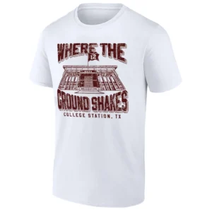 WHERE THE GROUND SHAKES SHIRT Texas A&M Aggies Football – Kyle Field College Station Tee W
