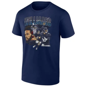 WILLIAMS CHICAGO COLLAGE SHIRT Caleb Williams Chicago Bears Tee – NFL Quarterback Fan Apparel N