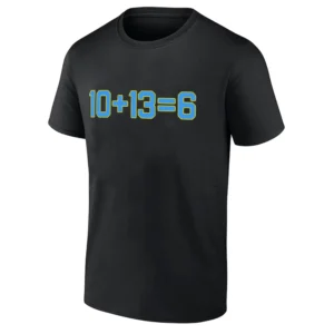 10 + 13 = 6 SHIRT Justin Herbert & Keenan Allen Los Angeles Chargers Touchdown Tee B