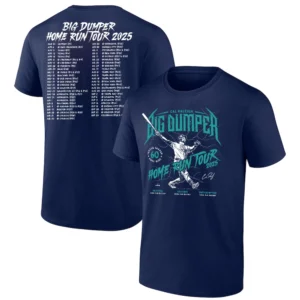 2025 HOME RUN TOUR SHIRT Cal Raleigh Big Dumper 60th Home Run Seattle Mariners Historic Season Tee