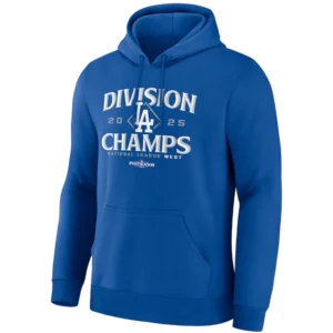 2025 NL WEST DIVISION CHAMPIONS HOODIE Los Angeles Dodgers Locker Room Celebration Tee