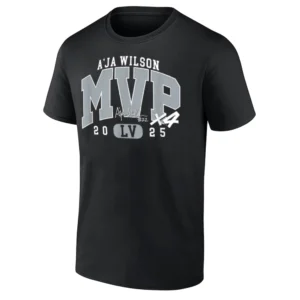 2025 x4 MVP SHIRT – A’ja Wilson Las Vegas Aces Historic WNBA Champion Tee