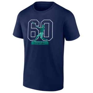 60TH HOME RUN SHIRT Cal Raleigh Seattle Mariners Historic Home Run Season Tee