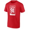 91 BANNER SHIRT Sergei Fedorov Detroit Red Wings Tribute Tee