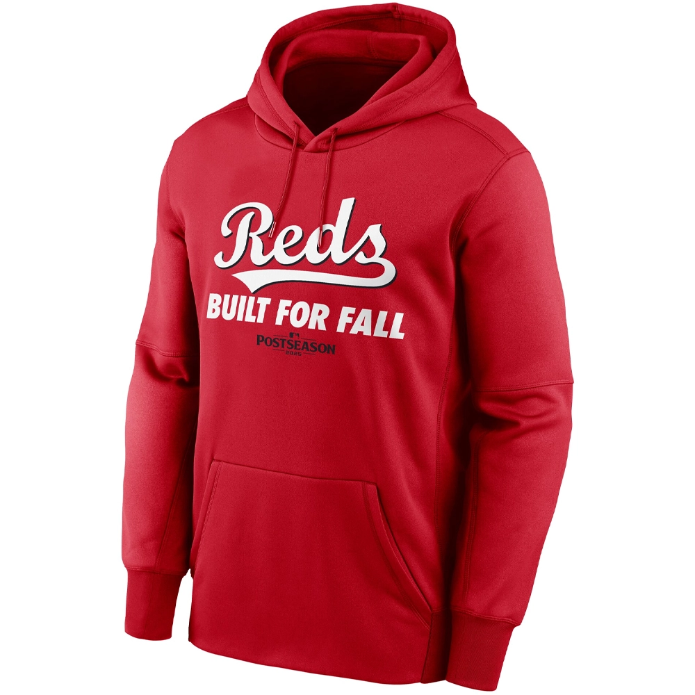 BUILT FOR FALL HOODIE 2025 MLB Postseason Cincinnati Reds Tee BUILT FOR FALL HOODIE 2025 MLB Postseason Cincinnati Reds Tee