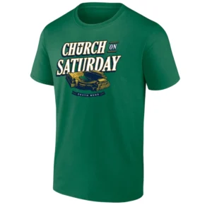 CHURCH ON SATURDAY SHIRT Notre Dame Fighting Irish South Bend Game Day Tee