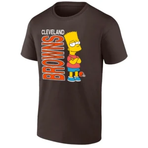 CLEVERLAND BROWNS BART SIMPSON SHIRT Funny NFL x The Simpsons Crossover Tee