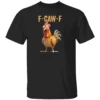 F CAW F CHICKEN SHIRT – Funny Rooster Meme Graphic Tee for Meme Lovers B