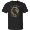 F CAW F RAVEN SHIRT – Funny Crow Moon Graphic Tee with Floral Gothic Style