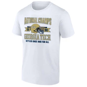 GEORGIA TECH FOOTBALL 1990 NATIONAL CHAMPS SHIRT – Settled Once And For All Yellow Jackets Tee