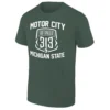 GO GREEN 313 SHIRT Motor City Michigan State Spartans Football Tee