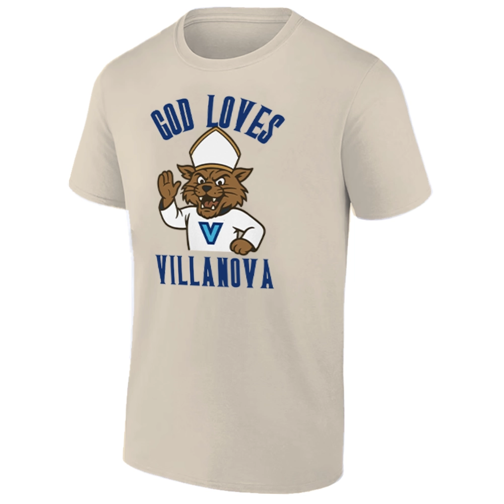 GOD LOVES VILLANOVA SHIRT – Pope Leo XIV Villanova Wildcats Spirit Tee S GOD LOVES VILLANOVA SHIRT – Pope Leo XIV Villanova Wildcats Spirit Tee S