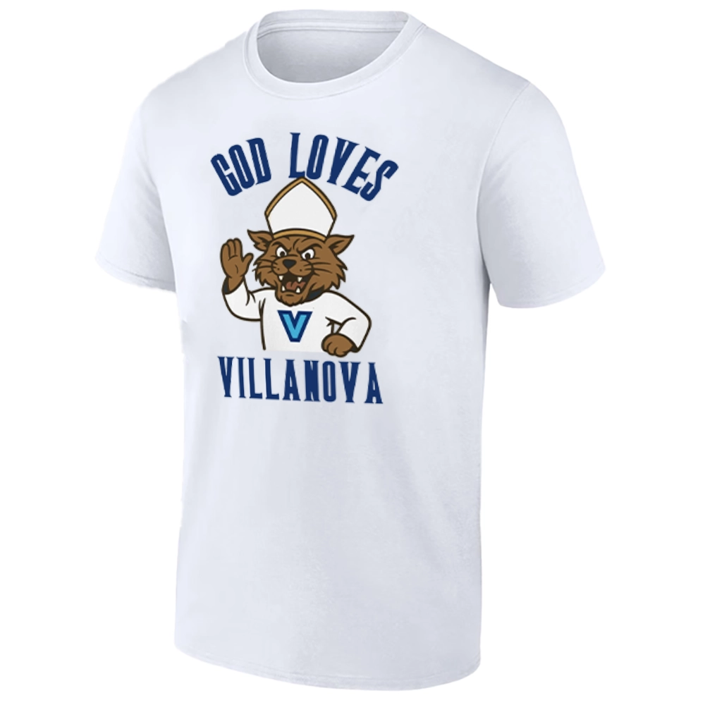 GOD LOVES VILLANOVA SHIRT – Pope Leo XIV Villanova Wildcats Spirit Tee W GOD LOVES VILLANOVA SHIRT – Pope Leo XIV Villanova Wildcats Spirit Tee W