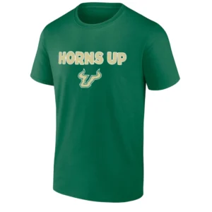HORNS UP SHIRT USF Bulls Team Slogan College Football Pride Tee