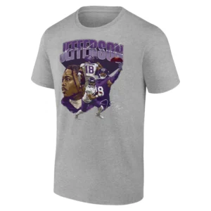 JUSTIN JEFFERSON COLLAGE SHIRT Minnesota Vikings WR Tee JJettas Gritty Football Gear G