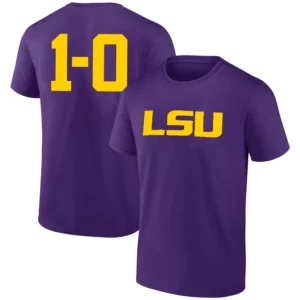 LSU 1 0 SHIRT LSU Tigers Football Tee – Season Opener Statement Shirt